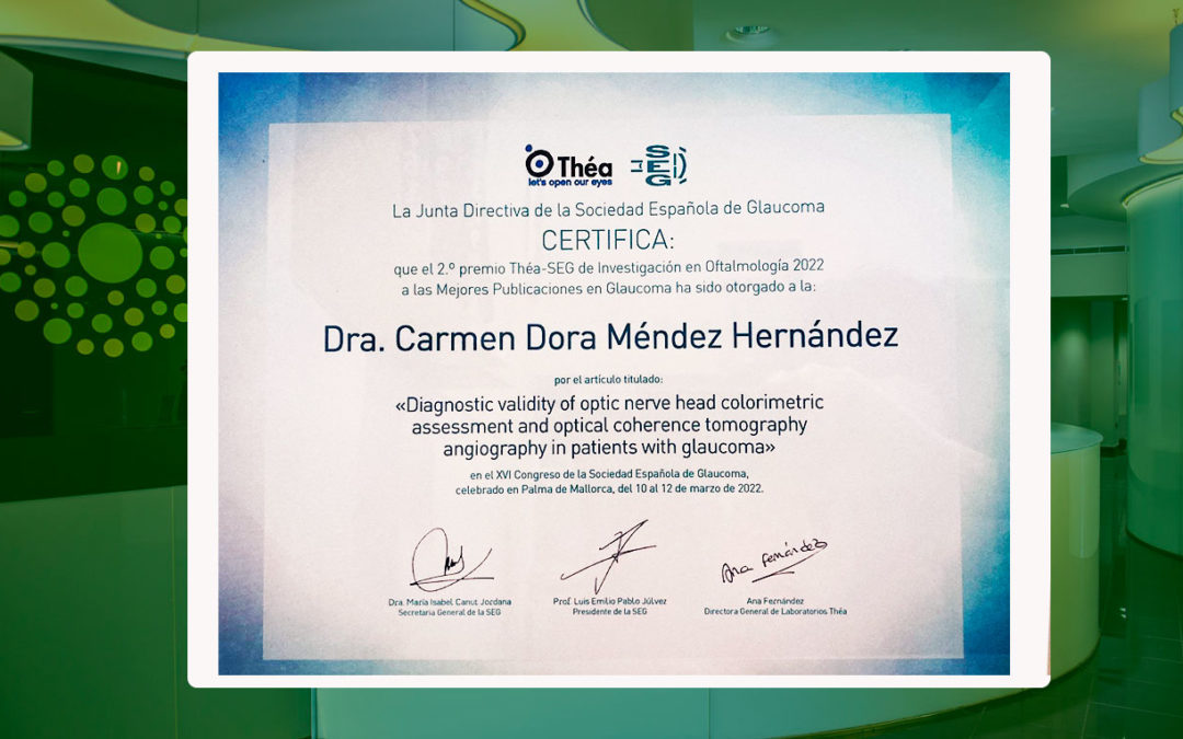 Segundo premio de la Sociedad Española de Glaucoma